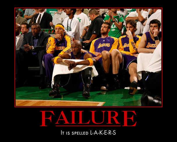 funny LA Lakers demotivational posters poster basketball sports